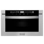 ZLINE 24" 1.2 cu. ft. Built-in Microwave Drawer in Stainless Steel - Silver - Front_Standard