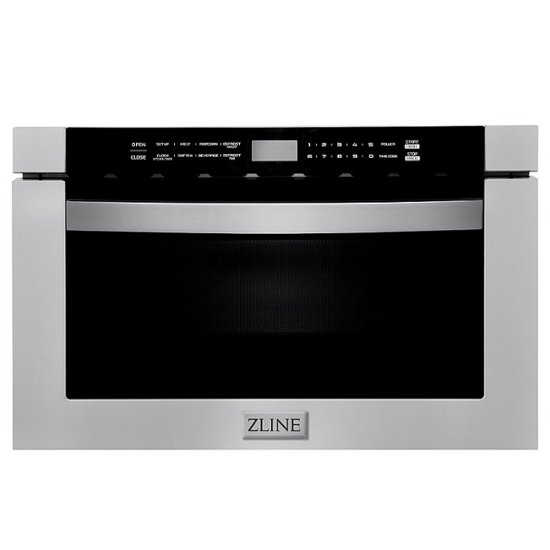Front Zoom. ZLINE - 24" 1.2 cu. ft. Built-in Microwave Drawer in Stainless Steel - Silver.