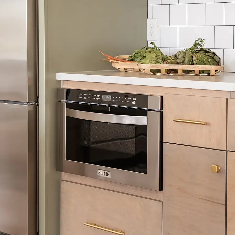 Alt View 13. ZLINE - 24" 1.2 cu. ft. Built-in Microwave Drawer in Stainless Steel - Silver.