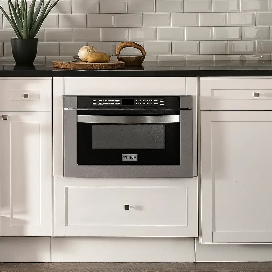 Alt View 17. ZLINE - 24" 1.2 cu. ft. Built-in Microwave Drawer in Stainless Steel - Silver.