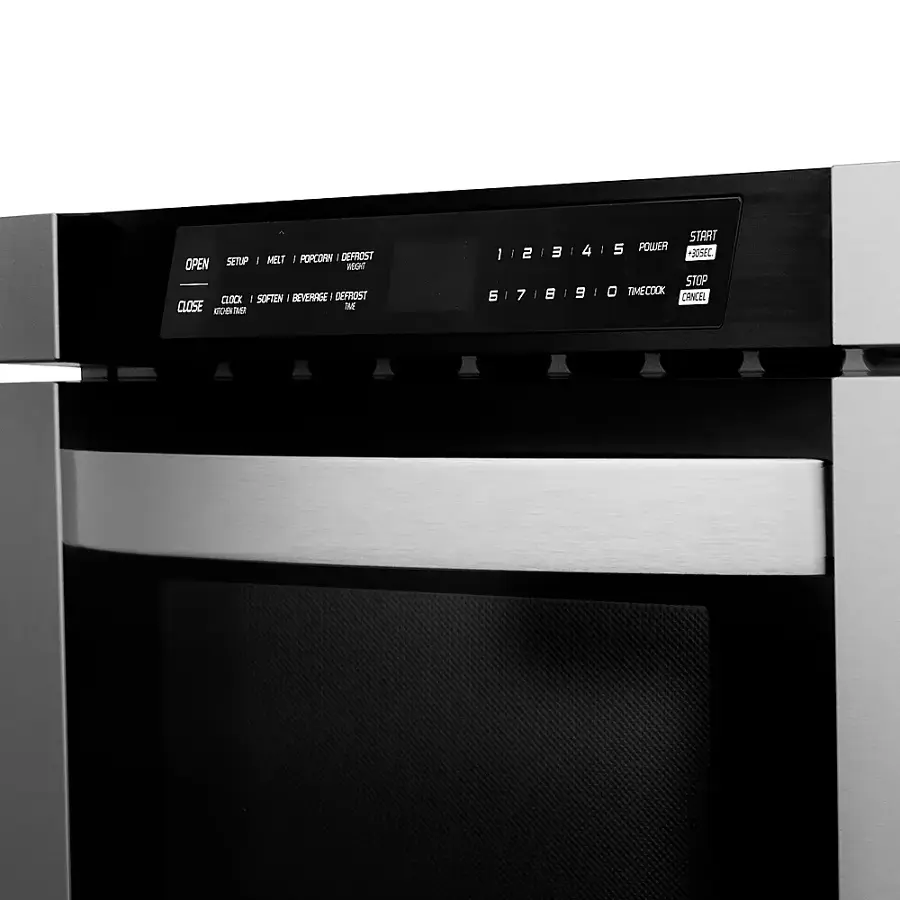 Alt View 15. ZLINE - 24" 1.2 cu. ft. Built-in Microwave Drawer in Stainless Steel - Silver.