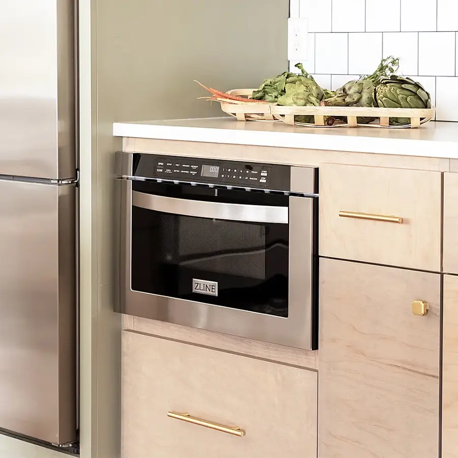 Alt View 21. ZLINE - 24" 1.2 cu. ft. Built-in Microwave Drawer in Stainless Steel - Silver.