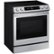 Angle Zoom. Samsung - 6.3 cu. ft. Front Control Slide-in Electric Convection Range with Smart Dial, Air Fry & Wi-Fi, Fingerprint Resistant - Stainless steel.