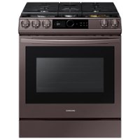 Samsung - 6.0 Cu. Ft. Front Control Slide-in Gas Range with Smart Dial, Air Fry & Wi-Fi, Fingerprint Resistant - Tuscan stainless steel - Front_Zoom