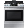 Front Zoom. Samsung - 6.0 Cu. Ft. Front Control Slide-in Gas Range with Smart Dial, Air Fry & Wi-Fi, Fingerprint Resistant - Stainless steel.