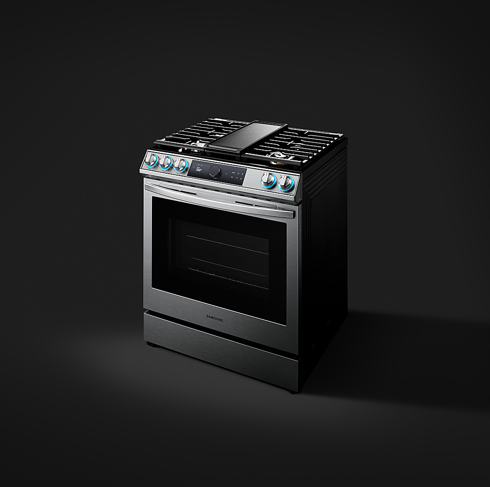 Samsung 6.0 Cu. ft. Slide-in GAS Range with Smart Dial & Air Fry, Stainless Steel - NX60T8711SS