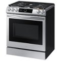 Left Zoom. Samsung - 6.0 Cu. Ft. Front Control Slide-in Gas Range with Smart Dial, Air Fry & Wi-Fi, Fingerprint Resistant - Stainless steel.