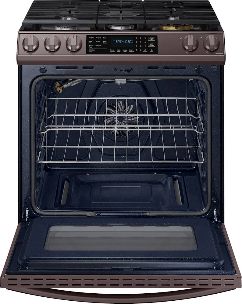 NX60T8511ST by Samsung - 6.0 cu ft. Smart Slide-in Gas Range with Air Fry  in Tuscan Stainless Steel