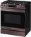 Left. Samsung - 6.0 cu. ft. Front Control Slide-In Gas Convection Range with Air Fry & Wi-Fi, Fingerprint Resistant - Tuscan Stainless Steel.