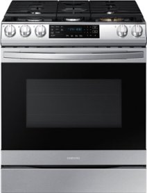 Samsung – 6.0 cu. ft. Front Control Slide-In Gas Convection Range with Air Fry & Wi-Fi – Fingerprint Resistant Stainlesss Steel