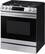 Left. Samsung - 6.0 cu. ft. Front Control Slide-In Gas Convection Range with Air Fry & Wi-Fi, Fingerprint Resistant - Stainless Steel.