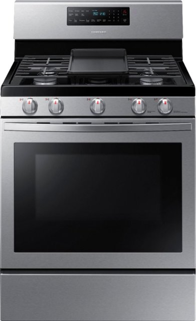 Samsung – 5.8 Cu. Ft. Freestanding Gas Convection Range with Air Fry – Stainless steel