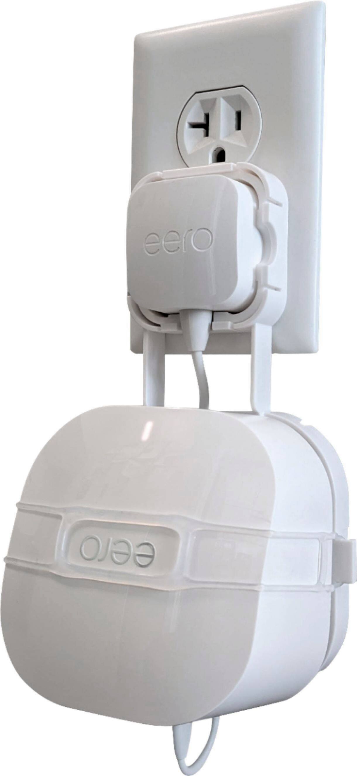 Alt View 14. Mount Genie - The Easy Outlet Mount for NEW Amazon eero 6 and Amazon eero Mesh Wi-Fi (2nd Gen 2019) (2-Pack) - White.