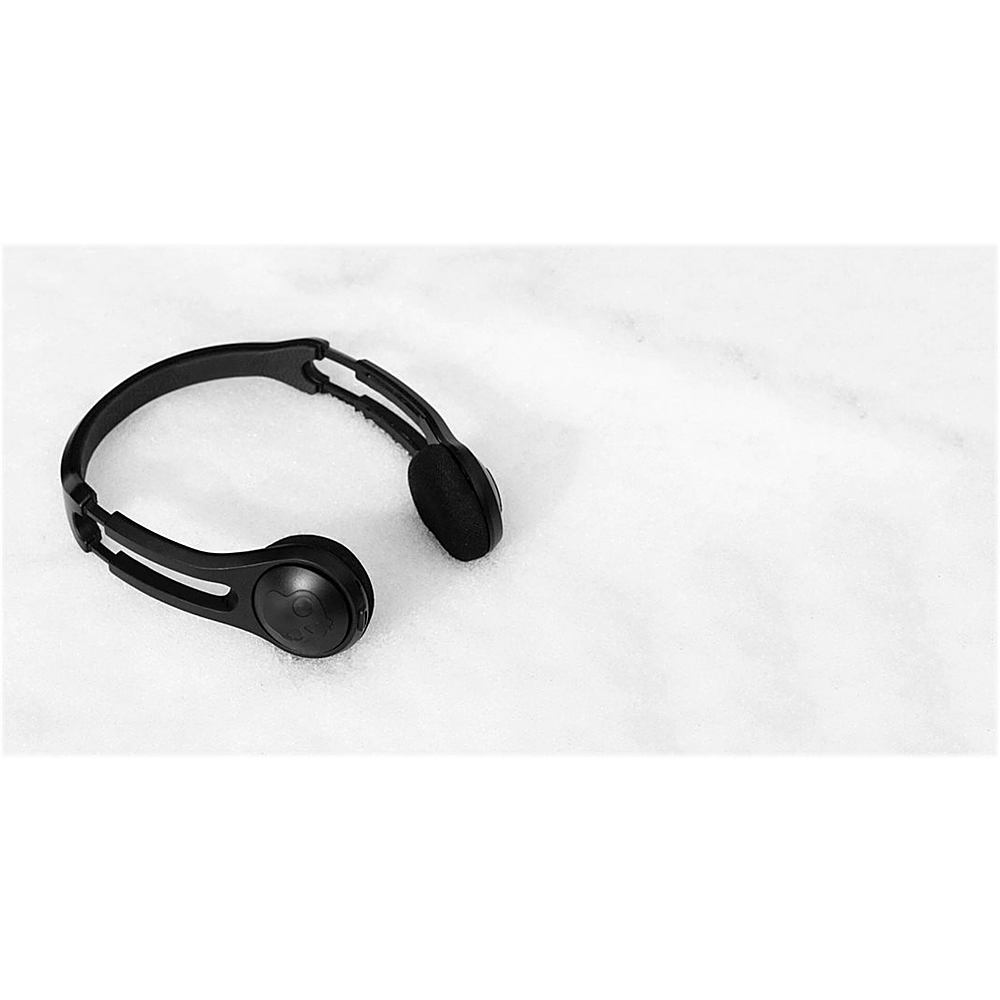 Left View: Skullcandy - Icon Wireless On-Ear Headphones - Black