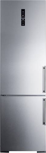 Summit Appliance - 12.8 Cu. Ft. Bottom-Freezer Built-In Refrigerator - Stainless steel