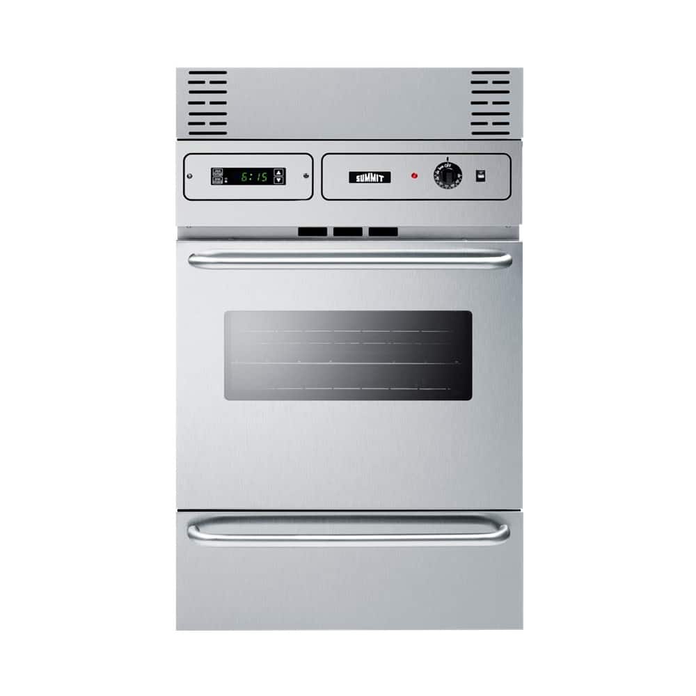 Alt View 11. Summit Appliance - 24" Built-In Single Electric Oven - Stainless Steel.