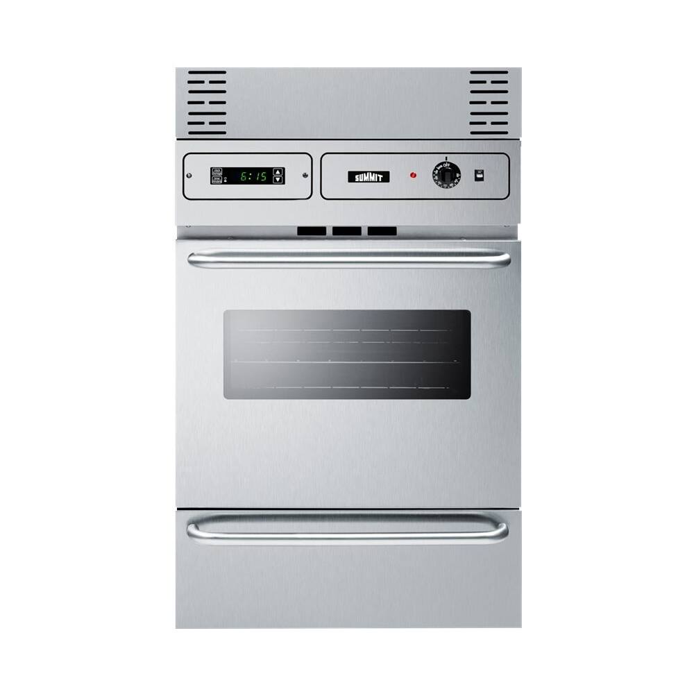Alt View 11. Summit Appliance - 24" Built-In Single Electric Oven - Stainless Steel.