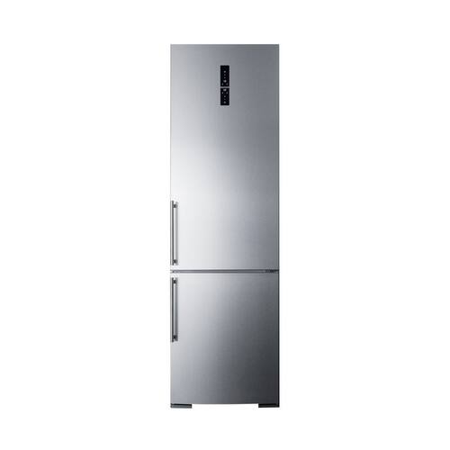 Summit Appliance - 12.8 Cu. Ft. Bottom-Freezer Built-In Refrigerator - Stainless steel