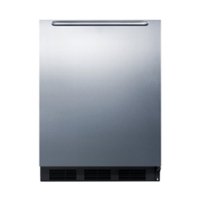 Summit Appliance - 5.5 Cu. Ft. Mini Fridge - Stainless steel - Front_Zoom