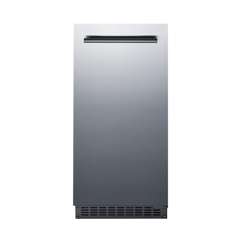 Summit Appliance - 15" 62-Lb. Freestanding Icemaker - Stainless Steel - Front_Zoom
