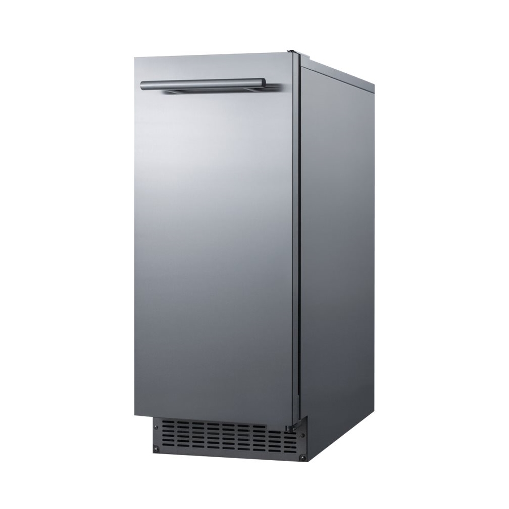 Alt View 11. Summit Appliance - 15" 62-Lb. Freestanding Icemaker - Stainless Steel.