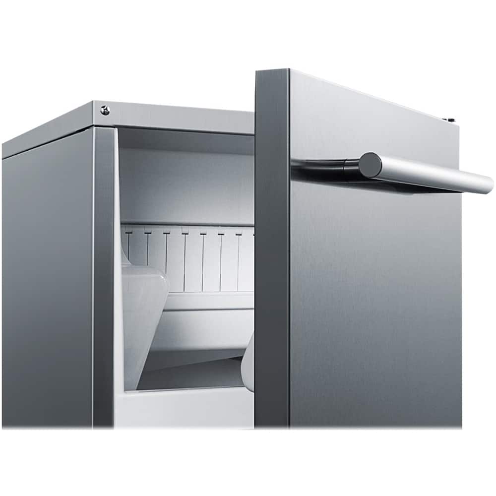 Alt View 14. Summit Appliance - 15" 62-Lb. Freestanding Icemaker - Stainless Steel.