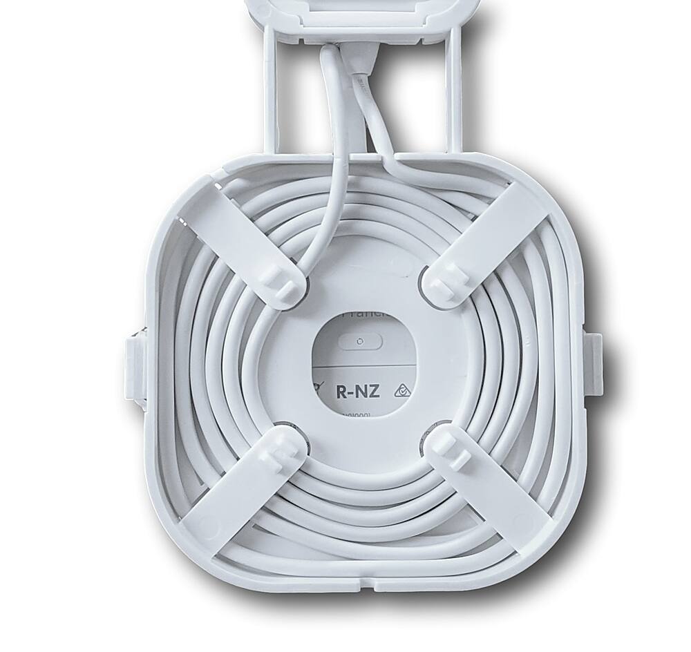 Angle. Mount Genie - The Easy Outlet Mount for NEW Amazon eero 6 and Amazon eero Mesh Wi-Fi (2nd Gen 2019) - White.