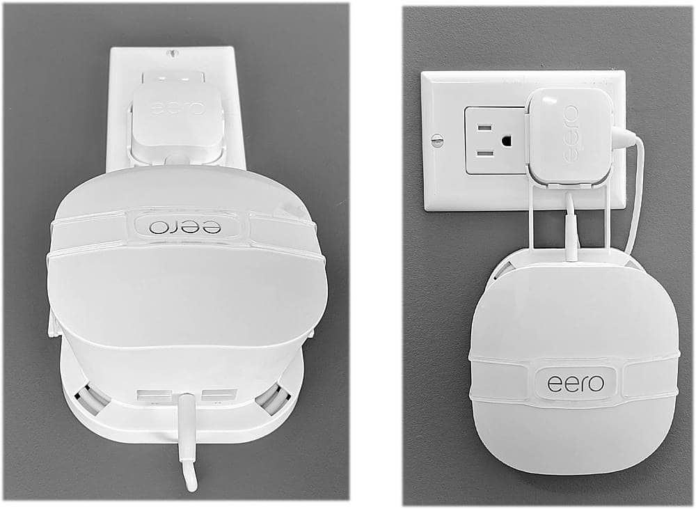 Alt View 14. Mount Genie - The Easy Outlet Mount for NEW Amazon eero 6 and Amazon eero Mesh Wi-Fi (2nd Gen 2019) - White.