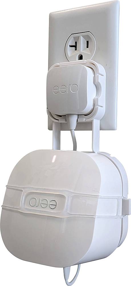 Alt View 15. Mount Genie - The Easy Outlet Mount for NEW Amazon eero 6 and Amazon eero Mesh Wi-Fi (2nd Gen 2019) (3-Pack) - White.