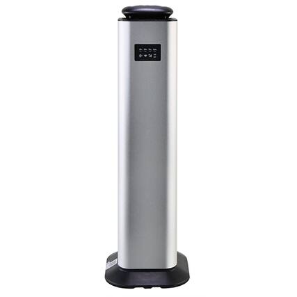 Front. Lume Cove - Luxury Sleek Essential Oil Tower Scent Diffuser with Bluetooth - Silver.