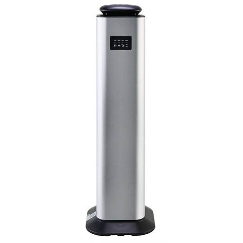 Front. Lume Cove - Luxury Sleek Essential Oil Tower Scent Diffuser with Bluetooth - Silver.
