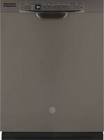 GE - Front Control Built-In Dishwasher with Hybrid Stainless Steel Tub, Dry Boost, 3rd Rack, 50dBA - Slate - Front_Standard