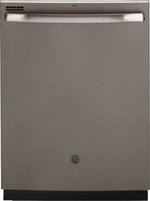 GE - Top Control Built-In Dishwasher with Sanitize Cycle and Dry Boost, 54dBA - Slate - Front_Standard