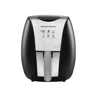 Hamilton Beach - 3.4qt Digital Hot Air Fryer - Black - Front_Zoom