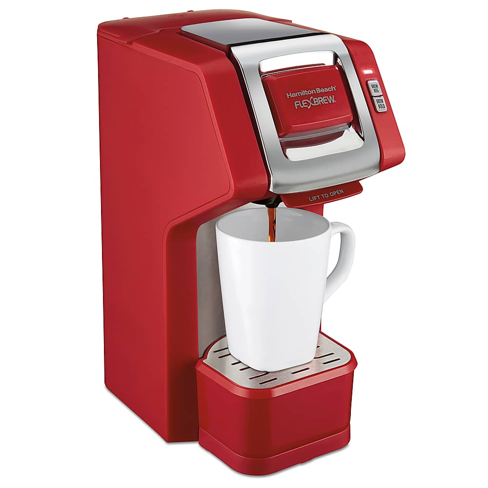 Front. Hamilton Beach - FlexBrew Single-Serve Coffee Maker - Red.