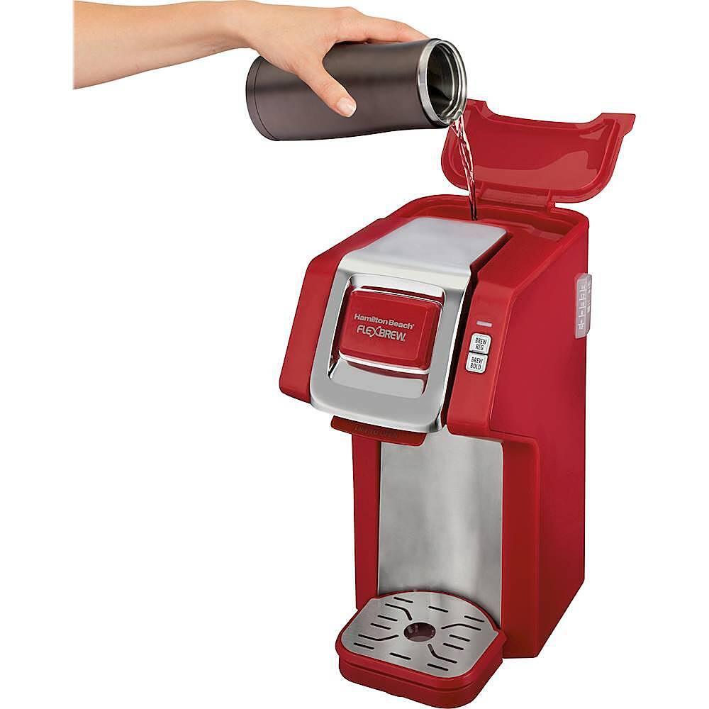 Alt View 14. Hamilton Beach - FlexBrew Single-Serve Coffee Maker - Red.