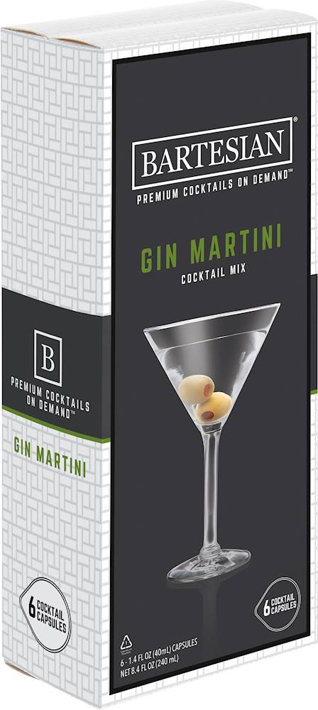 Angle View: Bartesian - Gin Martini Cocktail Mix Capsule (6-Pack)