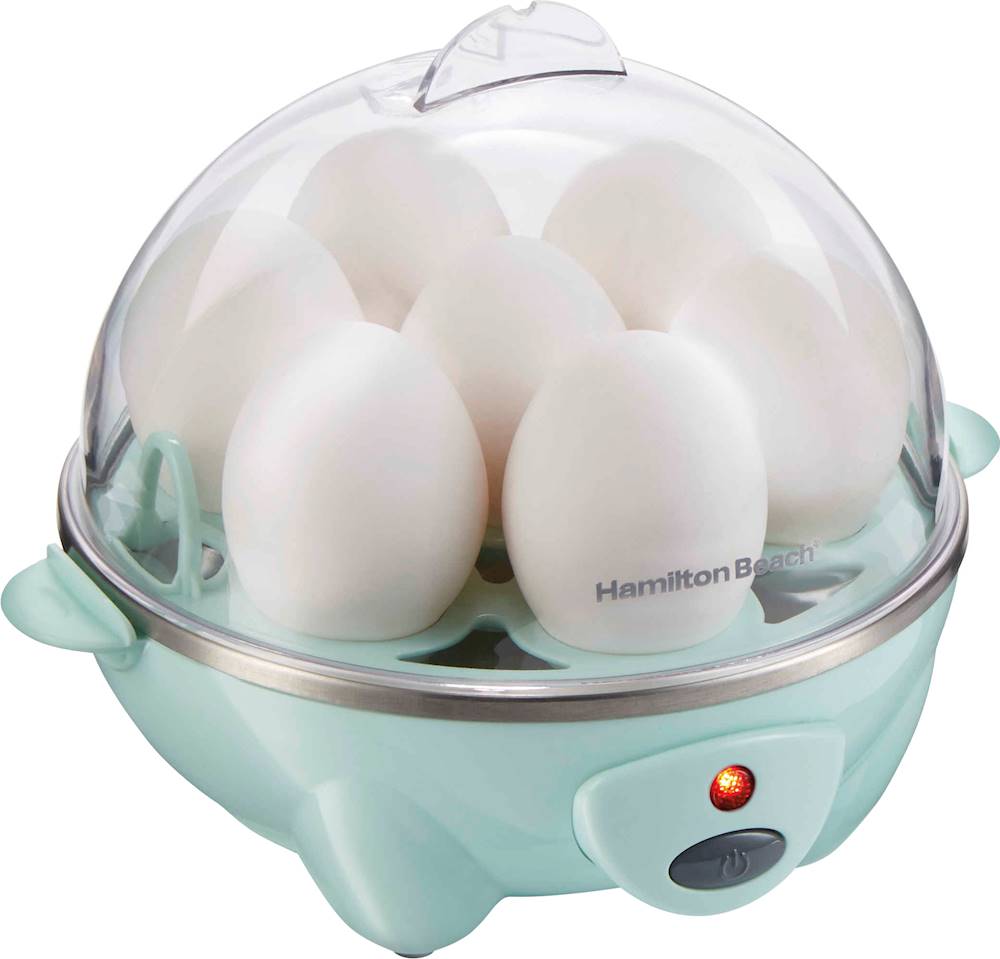 Angle View: Elite Gourmet - 7-Egg Automatic Egg Cooker - Coral