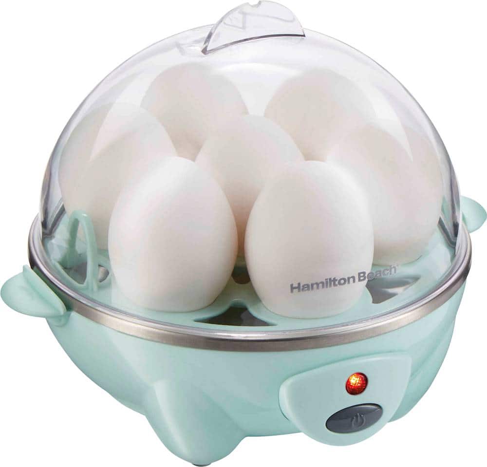 Angle. Hamilton Beach - 7-Egg Cooker - Teal.