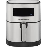 Hamilton Beach - 5.3qt Digital Hot Air Fryer - Stainless Steel - Front_Zoom