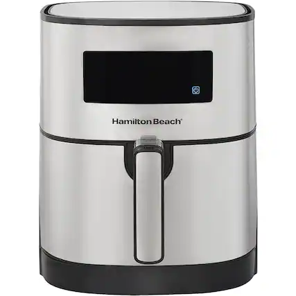 Front. Hamilton Beach - 5.3qt Digital Hot Air Fryer - Stainless Steel.