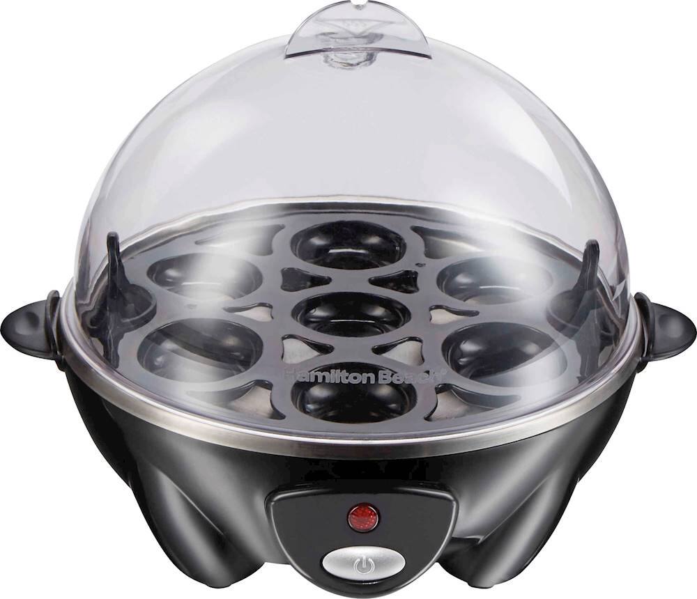 Front. Hamilton Beach - 7-Egg Cooker - Black.