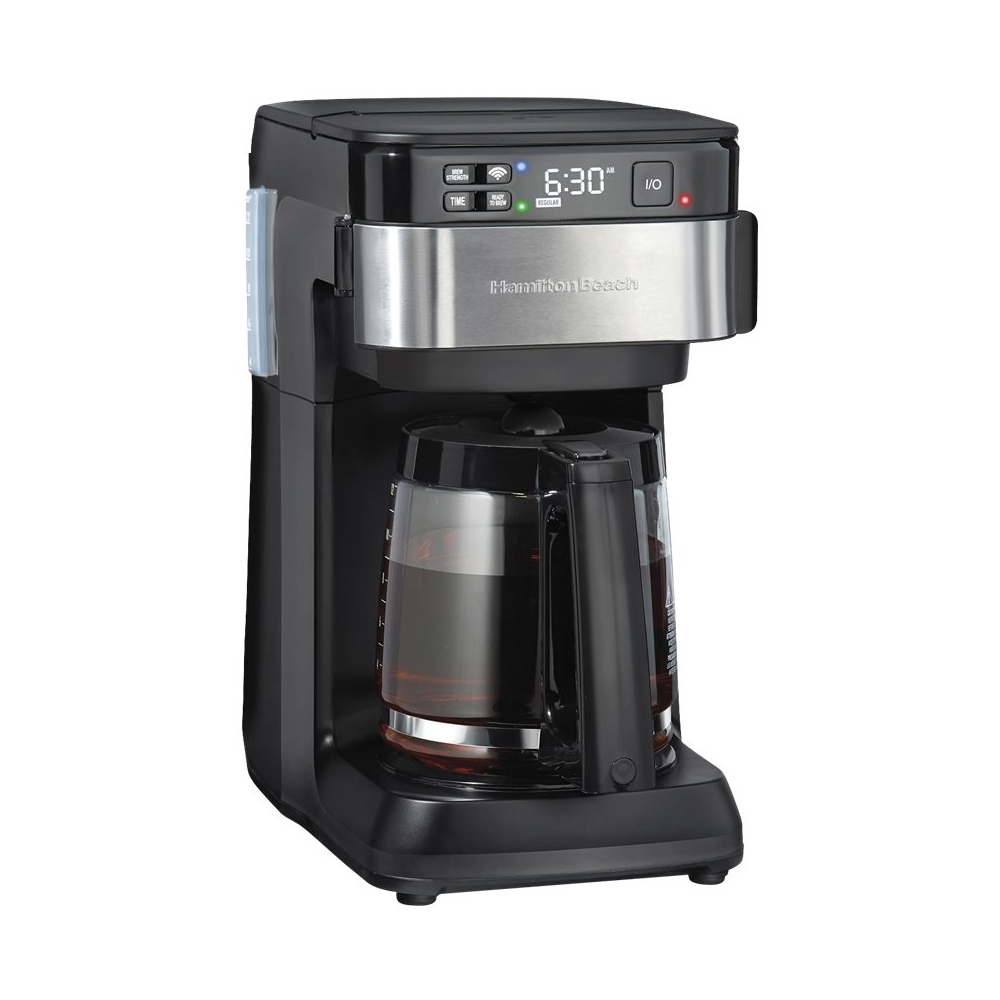 Hamilton Beach 2-Way Programmable Coffee Maker, Single-Serve and 12 Cup  Glass Carafe, Stainless Steel, 49980Z BLACK 49980Z - Best Buy