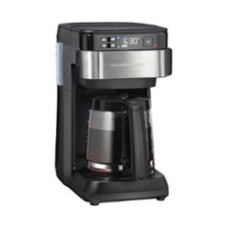 Hamilton Beach - Smart 12-Cup Programmable Coffee Maker, Alexa Certified - Black - Front_Zoom