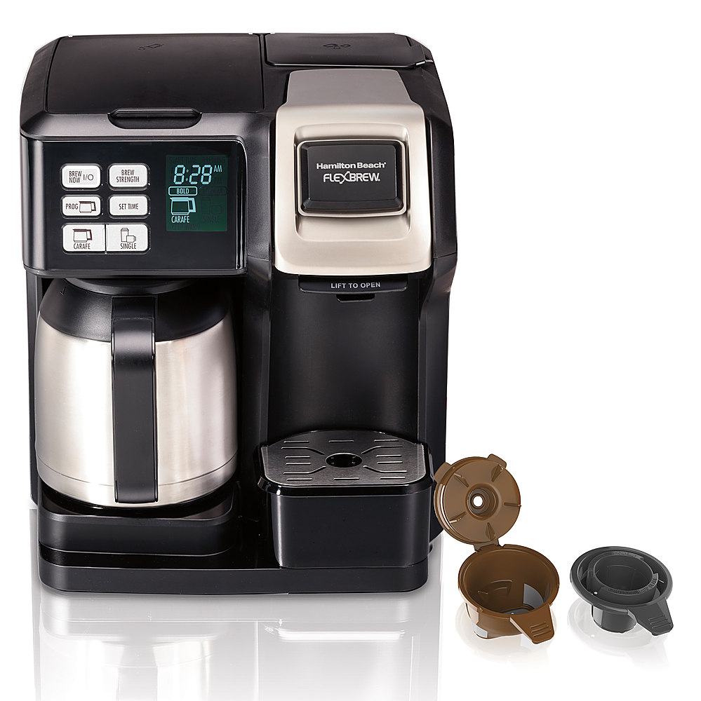 Hamilton Beach FlexBrew 10-Cup Coffee Maker and Single Serve Brewer Black  49966 - Best Buy