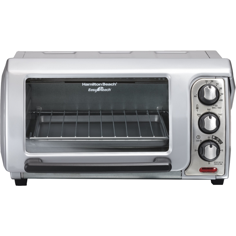 Hamilton Beach Easy Reach Toaster Oven, Metallic (31334) — INTERNEGOCE S.A.