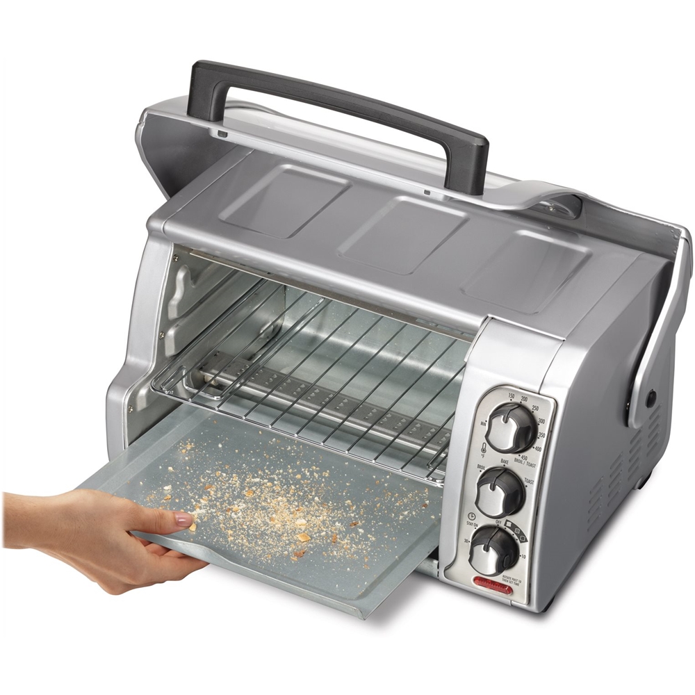 Hamilton Beach Easy Reach 4-Slice Toaster Oven Silver 31339 - Best Buy