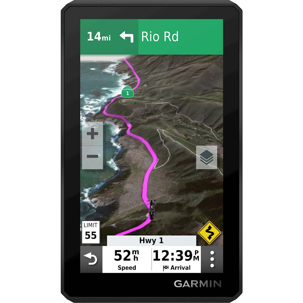 Garmin Zumo 5.5 GPS with Built-In Bluetooth and Map Updates Black  010-02296-00 - Best Buy