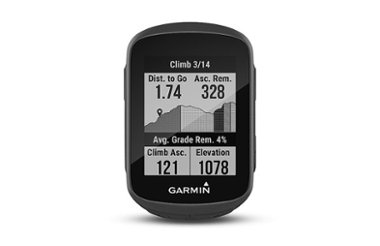 Garmin - Edge 130 Plus Compact 1.8" GPS bike computer with training features - Black - Front_Zoom