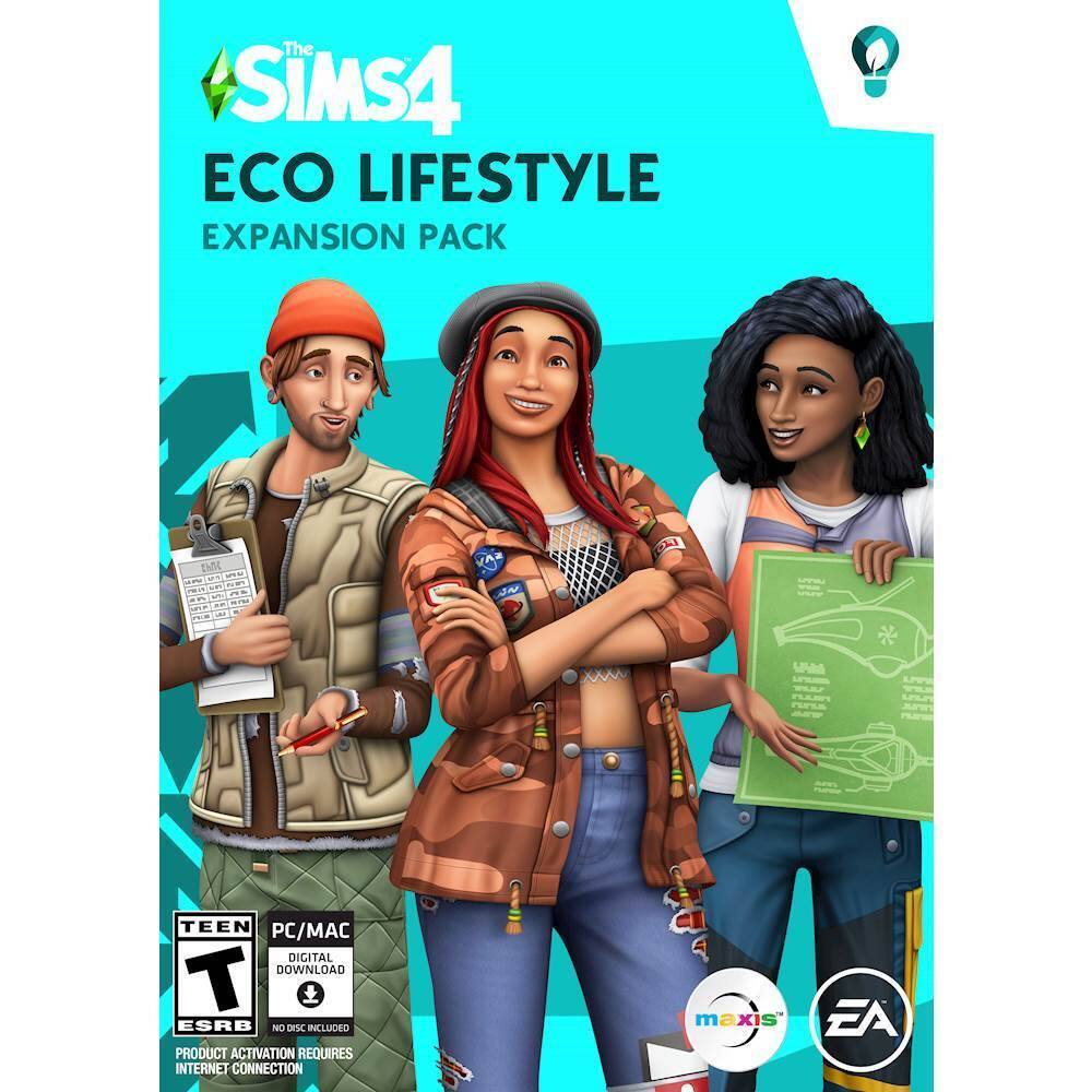 The SIMS 4 ECO LIFESTYLE EXPANSION PACK is now available for PC and Mac digital download. This expansion pack includes a teen PC/Mac digital download and requires an internet connection for product activation. - T (Teen 13+)